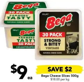 Drakes Bega Cheese Slices 500g offer