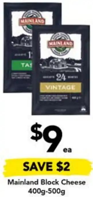 Drakes Mainland Block Cheese 400g-500g offer