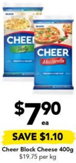 Drakes Cheer Block Cheese 400g offer