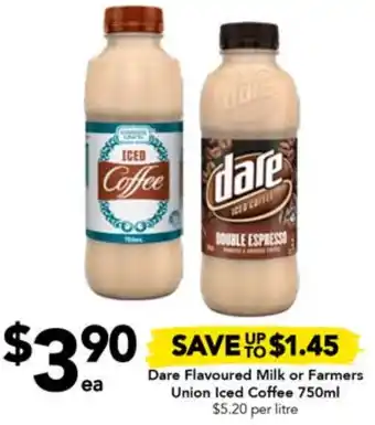 Drakes Dare Flavoured Milk or Farmers Union Iced Coffee 750ml offer