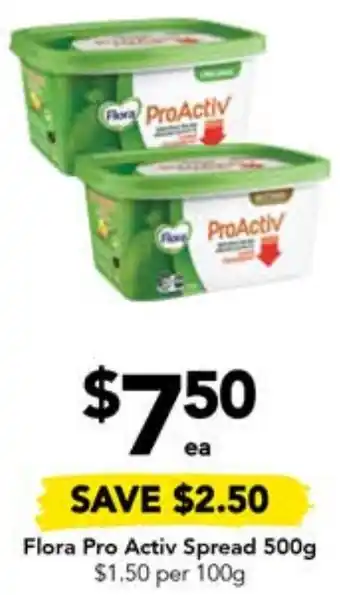 Drakes Flora Pro Activ Spread 500g offer
