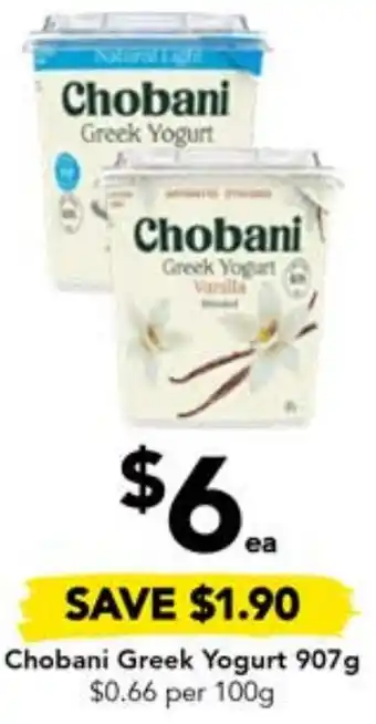 Drakes Chobani Greek Yogurt 907g offer