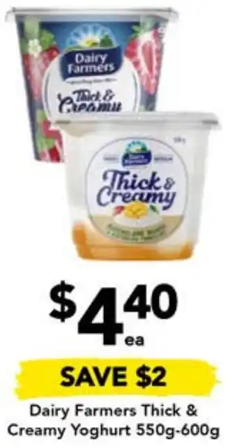Drakes Dairy Farmers Thick & Creamy Yoghurt 550g-600g offer