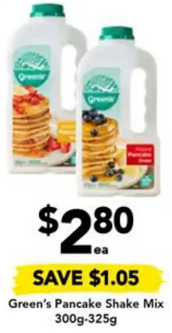Green's Pancake Shake Mix 300g-325g
