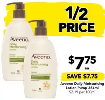 Drakes Aveeno Daily Moisturising Lotion Pump 354ml offer