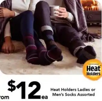Drakes Heat Holders Ladies or Men's Socks Assorted offer