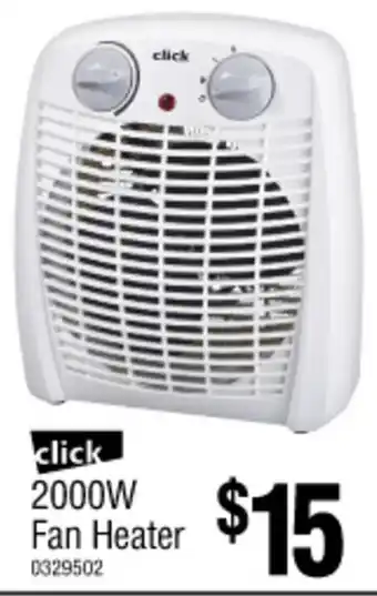 Bunnings click click 2000W Fan Heater offer