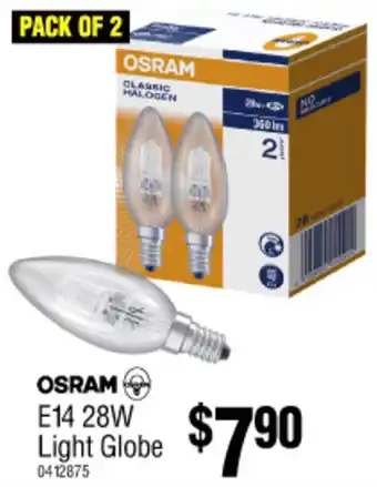 Bunnings OSRAM → E14 28W Light Globe offer