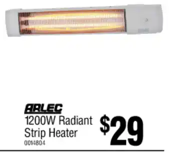 Bunnings ARLEC 1200W Radiant Strip Heater offer
