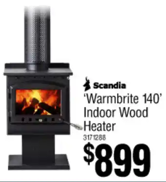Bunnings Scandia ‘Warmbrite 140' Indoor Wood Heater offer