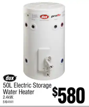 Bunnings dux 50L Electric Storage Water Heater offer