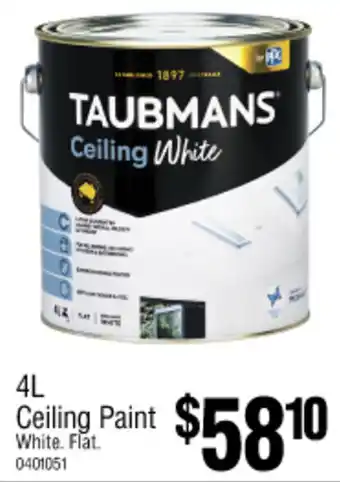 Bunnings 4L Ceiling Paint offer
