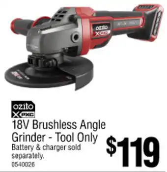 Bunnings 18V Brushless Angle Grinder - Tool Only offer