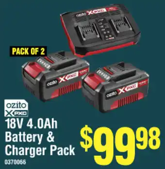 18V 4.0Ah Battery & Charger Pack