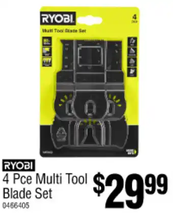 Bunnings RYOBI 4 Pce Multi Tool Blade Set offer
