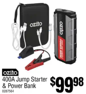 Bunnings ozito 400A Jump Starter & Power Bank offer