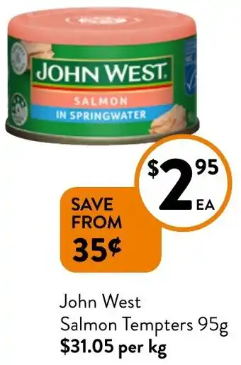 Foodworks John West Salmon Tempters 95g offer
