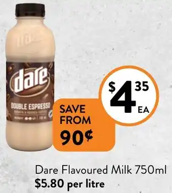 Foodworks Dare Flavoured Milk 750ml offer