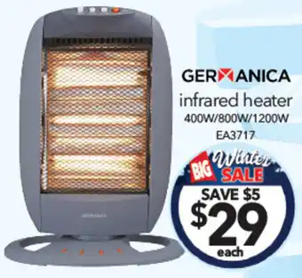 Cheap as Chips GERMANICA infrared heater offer
