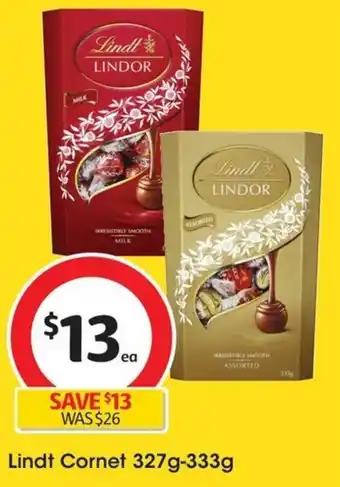 Coles Lindt Cornet 327g-333g offer