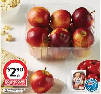 Coles Coles Australian Mini Apples 1kg Pack offer