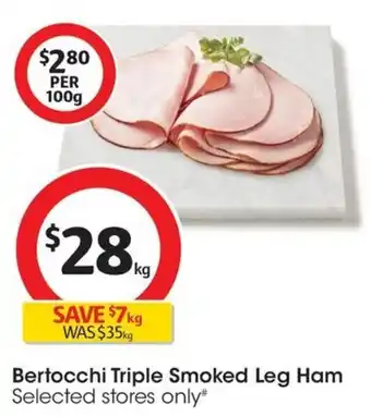 Coles Bertocchi Triple Smoked Leg Ham offer