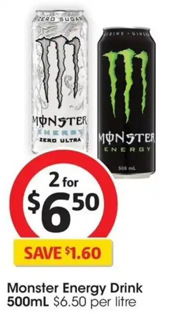 Coles Monster Energy Drink 500mL offer