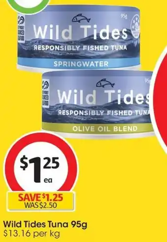 Coles Wild Tides Tuna 95g offer
