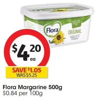 Coles Flora Margarine 500g offer