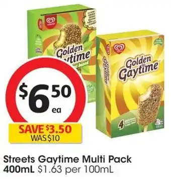 Coles Streets Gaytime Multi Pack 400mL offer