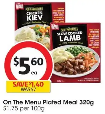 Coles On The Menu Plated Meal 320g offer