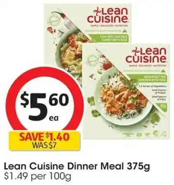 Coles Lean Cuisine Dinner Meal 375g offer