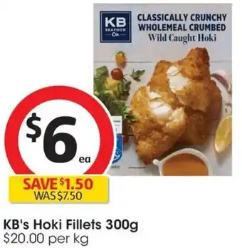 Coles KB's Hoki Fillets 300g offer