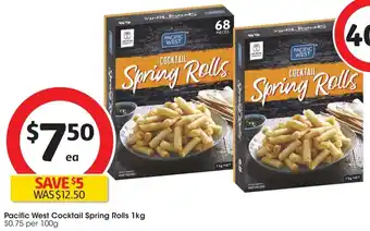 Coles Pacific West Cocktail Spring Rolls 1kg offer