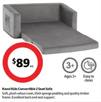 Coles Keezi Kids Convertible 2 Seat Sofa offer