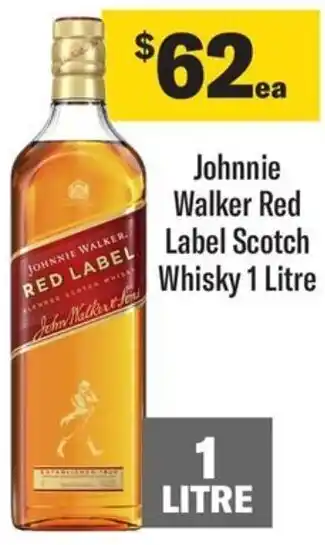 Coles Johnnie Walker Red Label Scotch Whisky 1 Litre offer