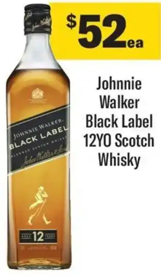 Coles Johnnie Walker Black Label 12YO Scotch Whisky offer