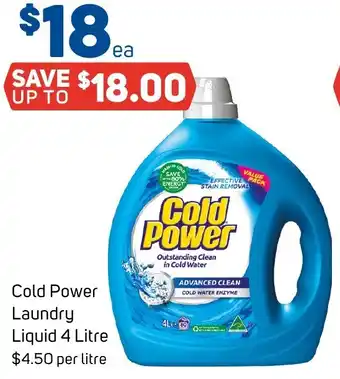 Foodland Cold Power Laundry Liquid 4 Litre offer
