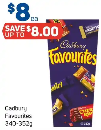 Foodland Cadbury Favourites 340-352g offer