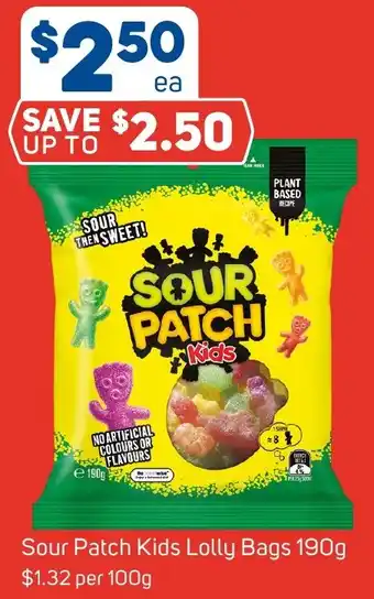 Foodland Sour Patch Kids Lolly Bags 190g offer