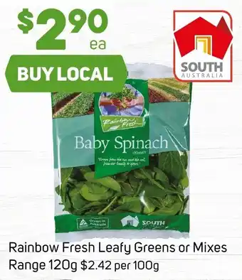 Foodland Rainbow Fresh Leafy Greens or Mixes Range 120g offer