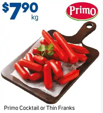 Foodland Primo Cocktail or Thin Franks offer