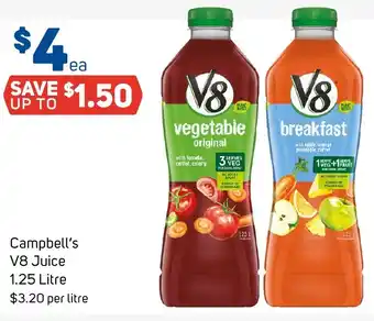 Foodland Campbell's V8 Juice 1.25 Litre offer