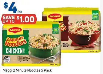 Foodland Maggi 2 Minute Noodles 5 Pack offer