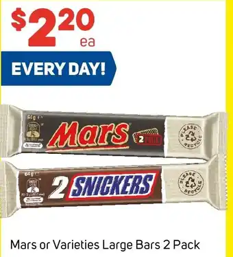 Foodland Mars or Varieties Large Bars 2 Pack offer