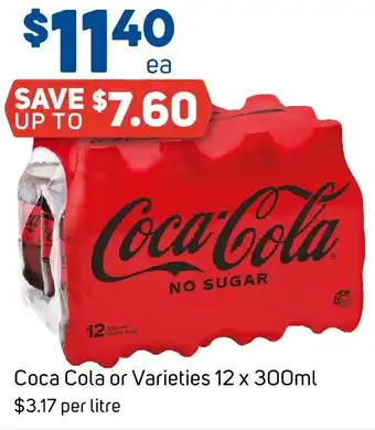 Foodland Coca Cola or Varieties 12 x 300ml offer