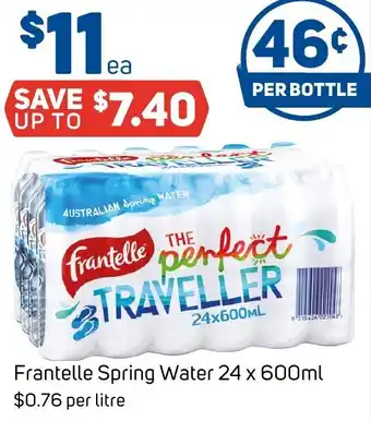 Foodland Frantelle Spring Water 24 x 600ml offer