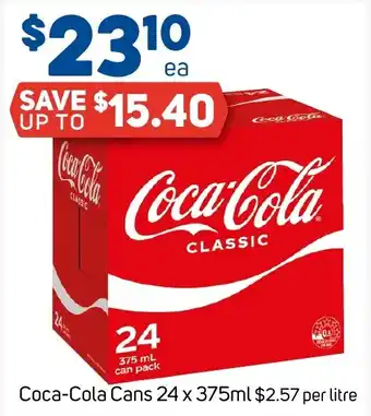 Foodland Coca-Cola Cans 24 x 375ml offer