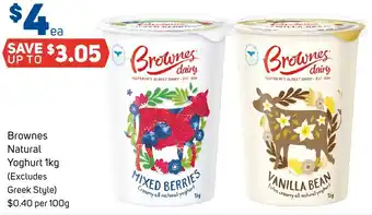 Brownes Natural Yoghurt 1kg