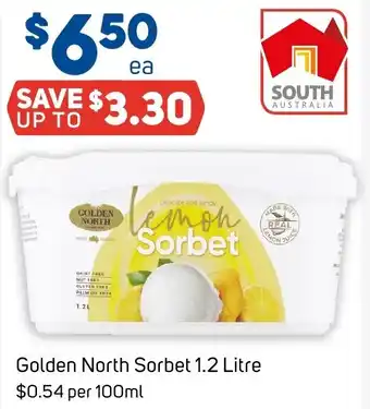 Foodland Golden North Sorbet 1.2 Litre offer